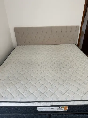 Cama Box + Colchão Safira King + Cabeceira