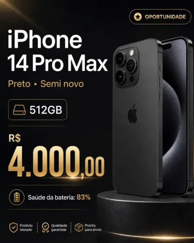 iPhone 14 Pro Max 512gb preto