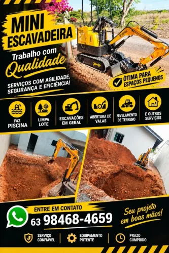 Mini escavadeira