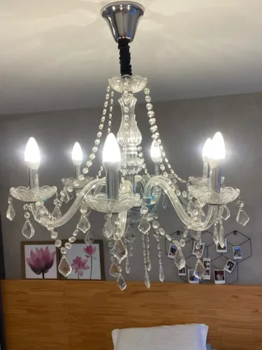 Lustre luminaria vidro/cristal