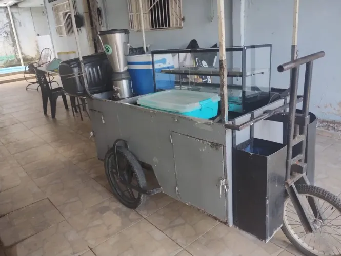 Carrinho de lanche pronto para começar já vem com estufa 