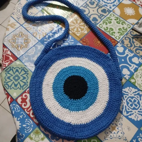 Bolsa Crochê Olho Grego 