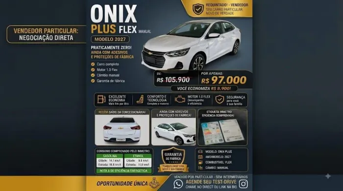 Chevrolet Onix SEDAN PLUS 1.0 12V MEC. 2027