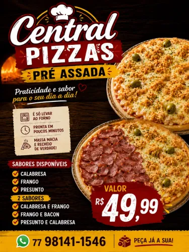 Pizza pré assada grande