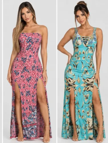 Kit 2 vestido longos 