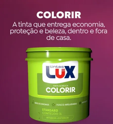 Tinta Lux Colorir diversas cores. Somos loja, LEIA A DESCRIÇÃO COM ATENÇÃO!!!