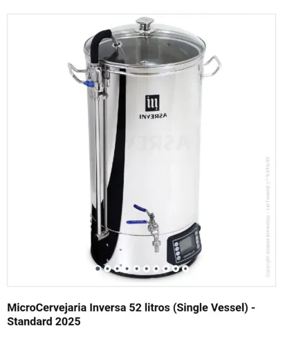 Microcervejeira single vessel 52l inversa