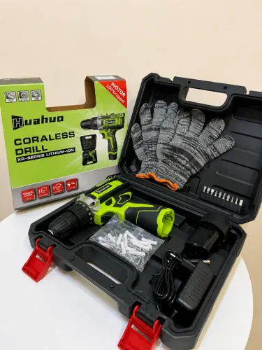 Parafusadeira, furadeira e martelete V48 profissional com kit de ferramentas inclusa