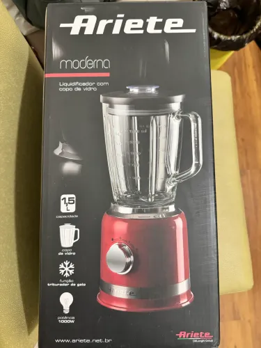 Liquidificador Ariete Moderna 585 1000W Copo de Vidro 1,5L Novo Lacrado 127V