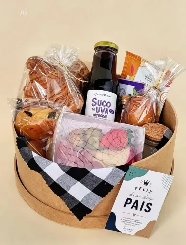 Cesta de café da manhã Dia dos Pais