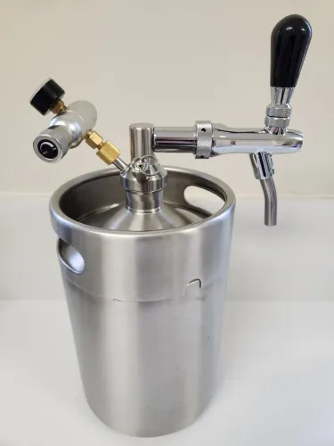 Kit Growler Aço Inox + Torneira Italiana + 6 cilindros CO2