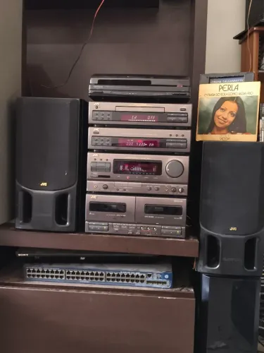JVC MX 77 system + toca disco Kenwood P100 funcionando - Mais detalhes na descrição