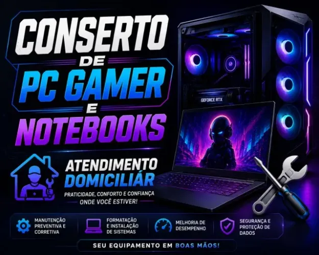 Assistência Notebooks e PC GAMER