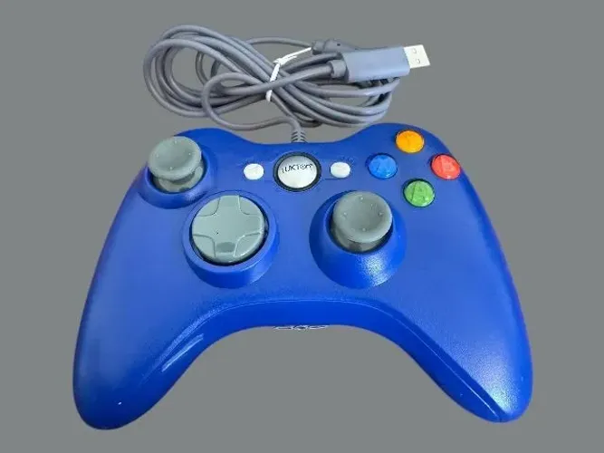 Controle Xbox 360 / PC Azul com Vibração - Pronta Entrega