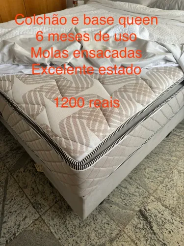 Cama box queen molas ensacadas 6 meses uso