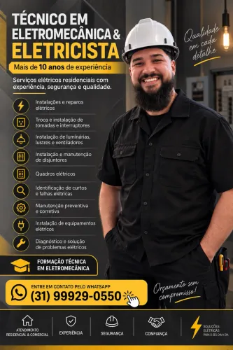 Eletricista Residencial e Comercial | Técnico em Eletromecânica