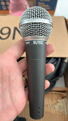 Microfone Dinâmico VM58 ELTEC com cabo XLR/P10 em Guarulhos/SP