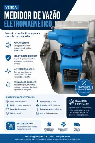 Medidor de Vazão Eletromagnético