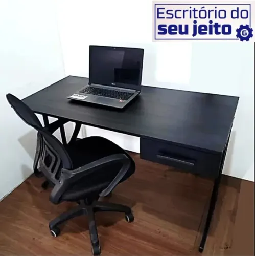 Mesa de Escritório 1,20M com Gaveta Nova! Multiuso Computador Notebook Estudo Escrivaninha