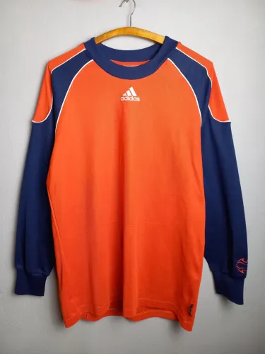 camisa de goleiro adidas g laranja e azul