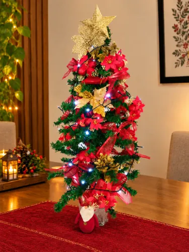 Árvore de Natal Decorada 75cm Completa