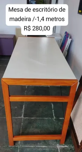 Mesa de escritório madeira maciça 