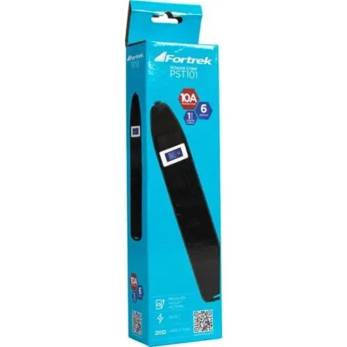 Filtro de Linha 6 Tomadas Fortrek 2p+t Pst-101 Preto *ENTREGA GRÁTIS*