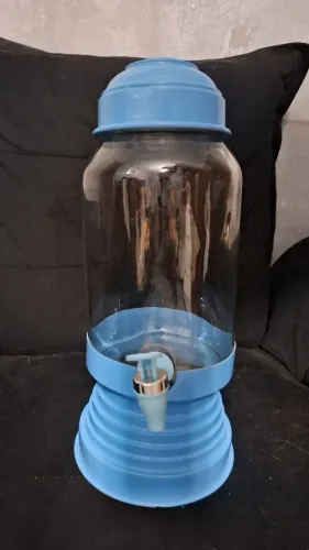 2 suqueiras de vidro 3,6 litros azul