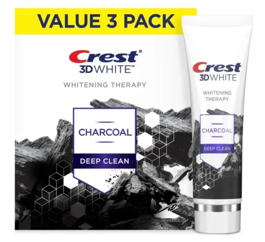 Creme Dental Crest 3d White Whitening Carvão Vegetal 260g