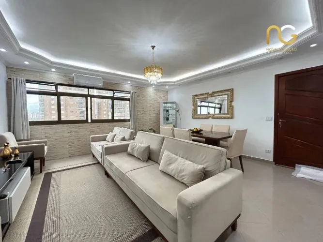 Apartamento com 3 dormitórios à venda, 103 m² por R$ 850.000,00 - Canto do Forte - Praia G