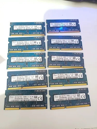 Lote de memória de notebooks ddr3 2gb