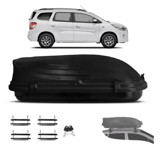 Maleiro Teto Bagageiro Bau 600 Litros 50kg Vários Carros