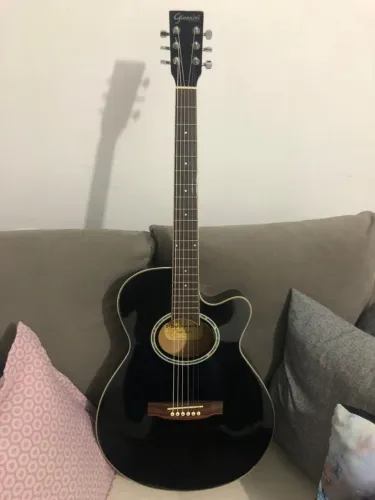 Violão corda de aço elétrico acústico Giannini com case, entrego ate amanhã 12h