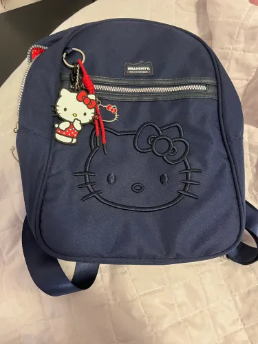 Mochila Hello Kitty azul marinha pequena