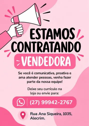 VAGA DE EMPREGO ? ATENDENTE