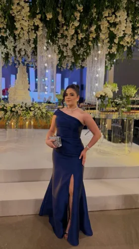Vestido madrinha de casamento azul marinho