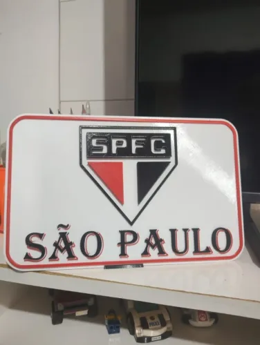 Placa decorativa São Paulo - Feita em 3D