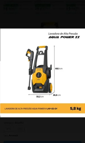 Lavadora a jato Mondial 1500W lacrada