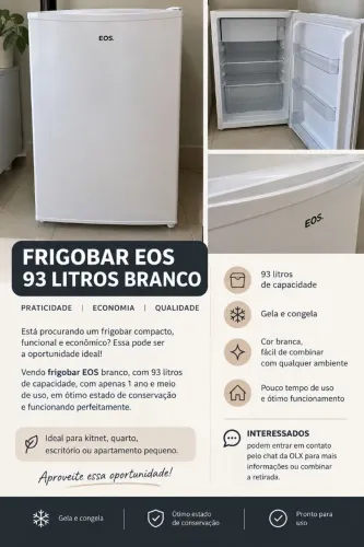 FRIGOBAR 93L ? ÓTIMO ESTADO!
