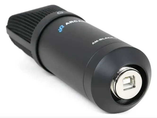 Microfone Condensador USB Arcano AM-BLACK-1