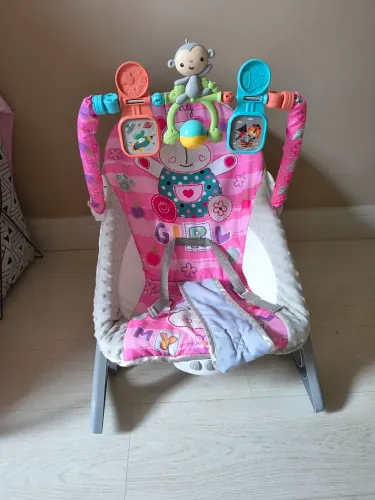 Cadeira de descanso de bebê musical vibratória mobile reclinável e c/ cinto de 0 a 18 kg