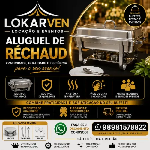 ALUGUEL DE RECHAUDS PRA SUA FESTA OU EVENTO