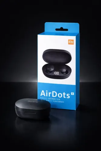 Fone Bluetooth AirDots S Xiaomi Redmi Visor Digital Sem Fio -Microfone e Case de Carga