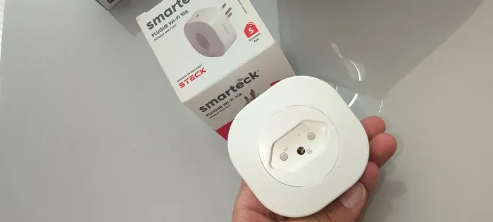 Tomada,  10a, 110v/220v,  Smarteck Cor Branca