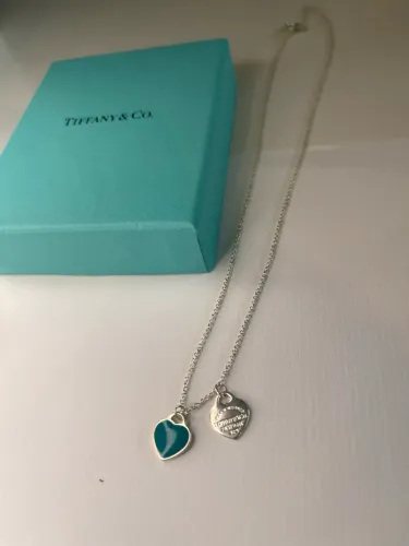 Colar return Tiffany (INSPIRADO)coração com corrente 45cm em prata