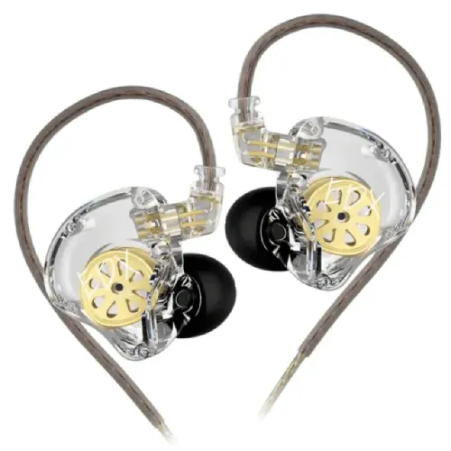Fone KZ EDX Lite Monitor In-Ear Profissional para Palco e Gravação - Cristal