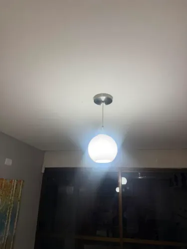 pendente globo de vidro opalino
