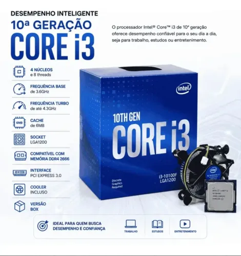 i3 10th 10100f Perfeito Olxpay Envio