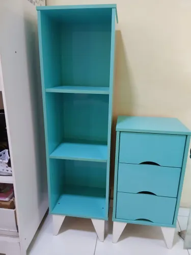 Estante + Gaveteiro Azul