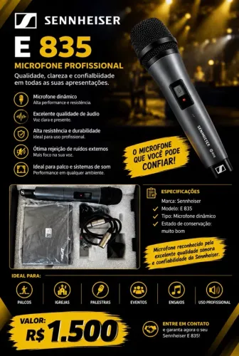 Microfone sem fio sennheiser